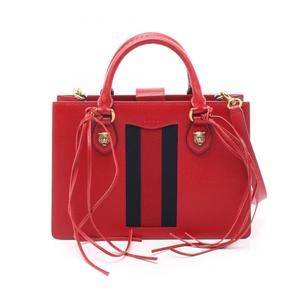Gucci Animalier handbag, leather, women's, red, 431277